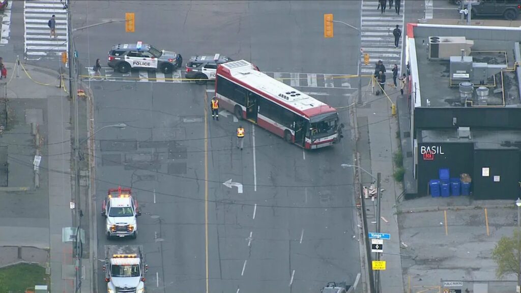 Truck Hits TTC Bus in Toronto, 8 People Hurt